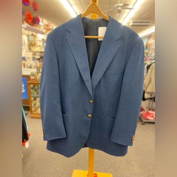 VTG Hunt Valley Mens 46 Long Blue Sports Coat - Picture 1 of 4